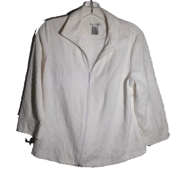 Laura Ashley Jackets & Blazers - FINAL MARKDOWN Ladies' Laura Ashley Textured Zippered Jacket med